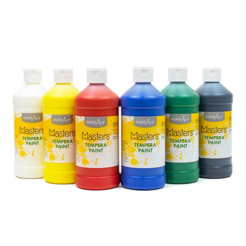 Handy Art Little Masters Tempera Paints Set, 16 oz, 1 Pound (Pack of 6) - Image 1